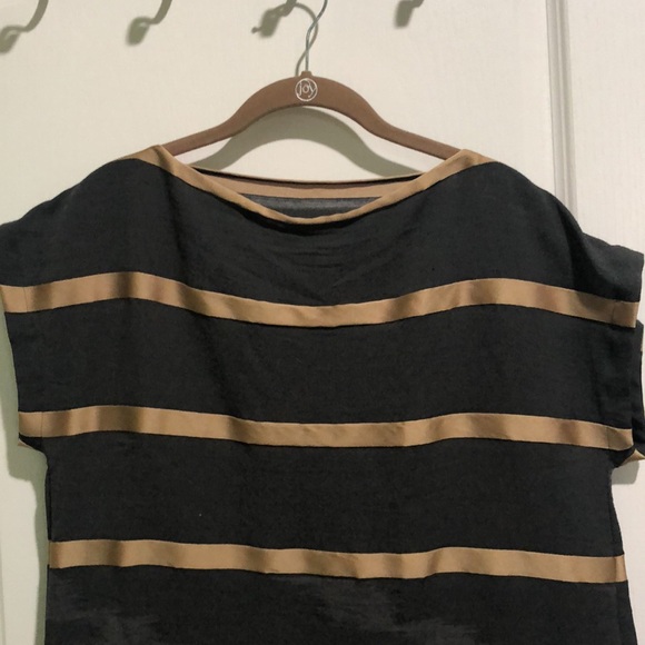 HearT Haat by Issey Miyake gray and gold dress size 2 - Picture 2 of 5